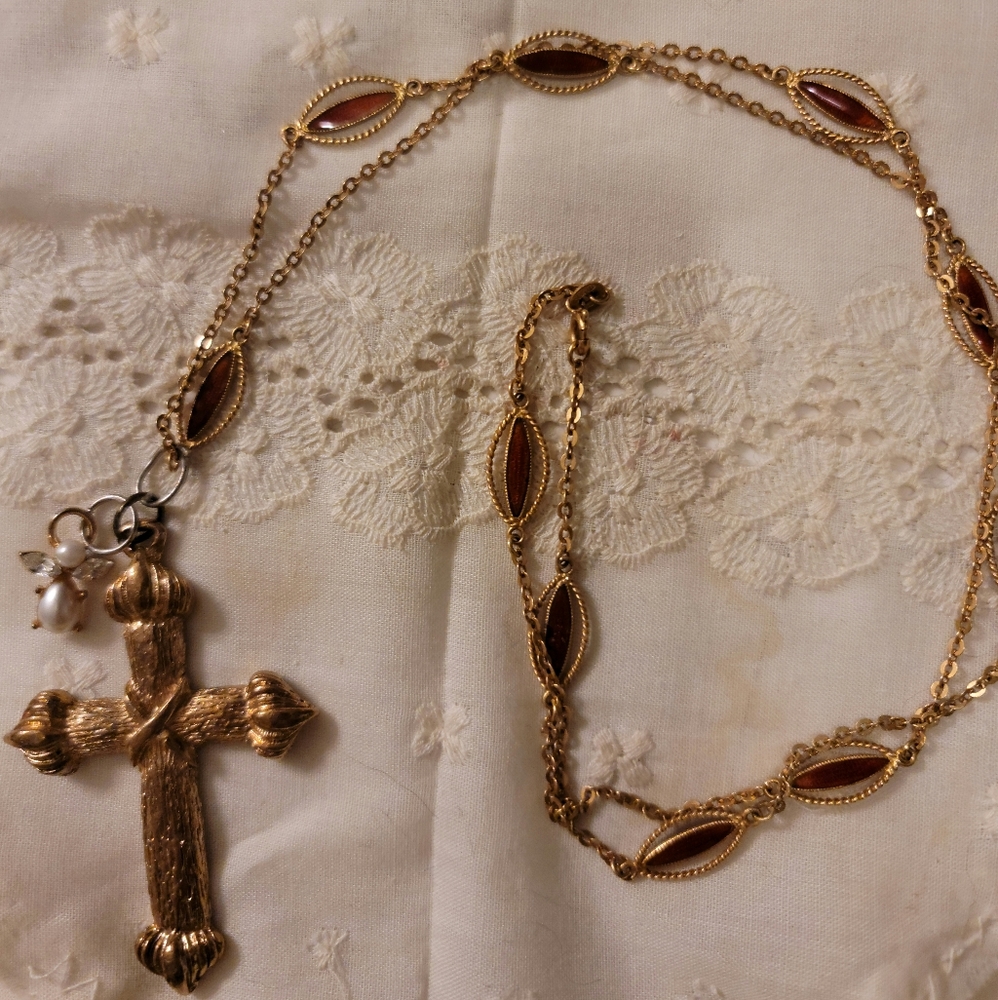 Bogo 1/2 Off  Cross and Chain Necklace - Picture 2 of 3
